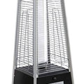 Bosonshop Outdoor Patio Heater, Pyramid Standing Gas LP Propane Heater With Wheels 89 Inches Tall 42000 BTU For Commercial Courtyard (Black)