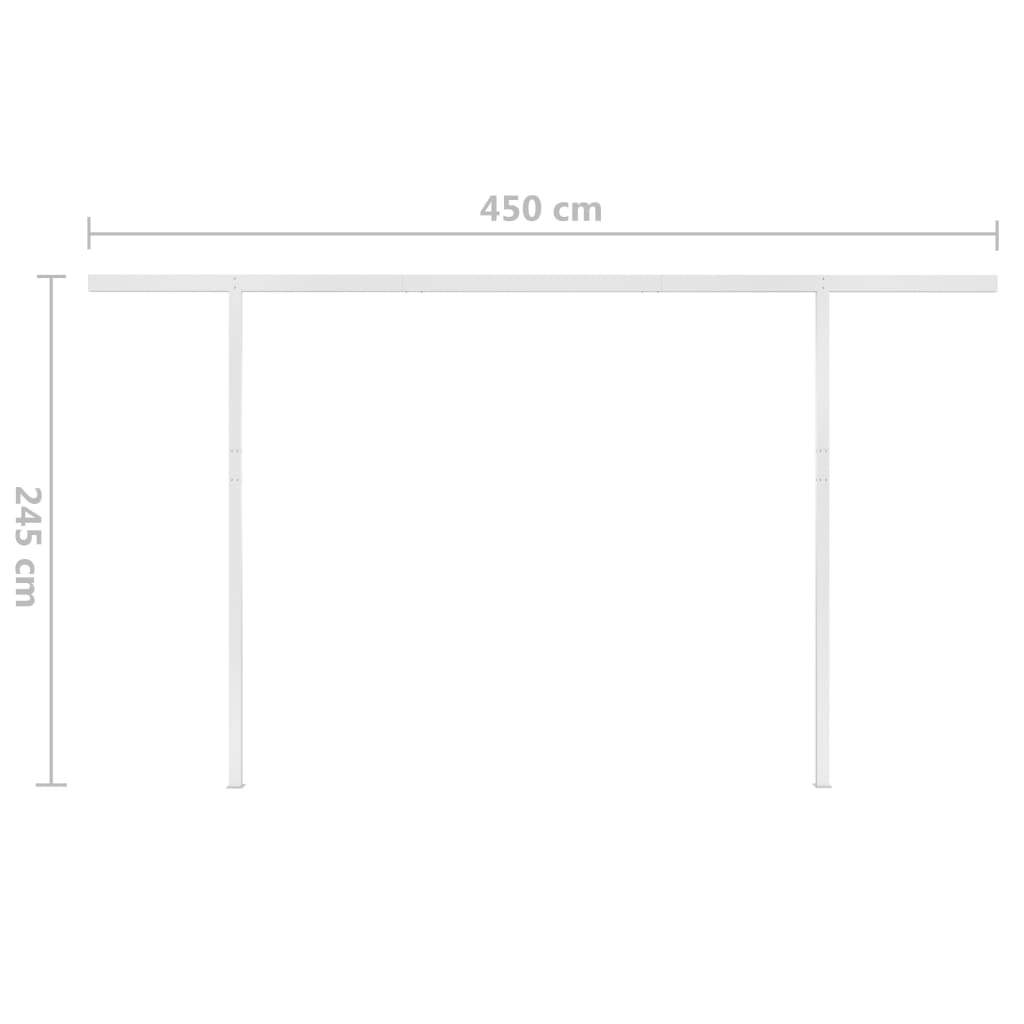 Manual Retractable Awning with Posts 13.1'x9.8' Anthracite