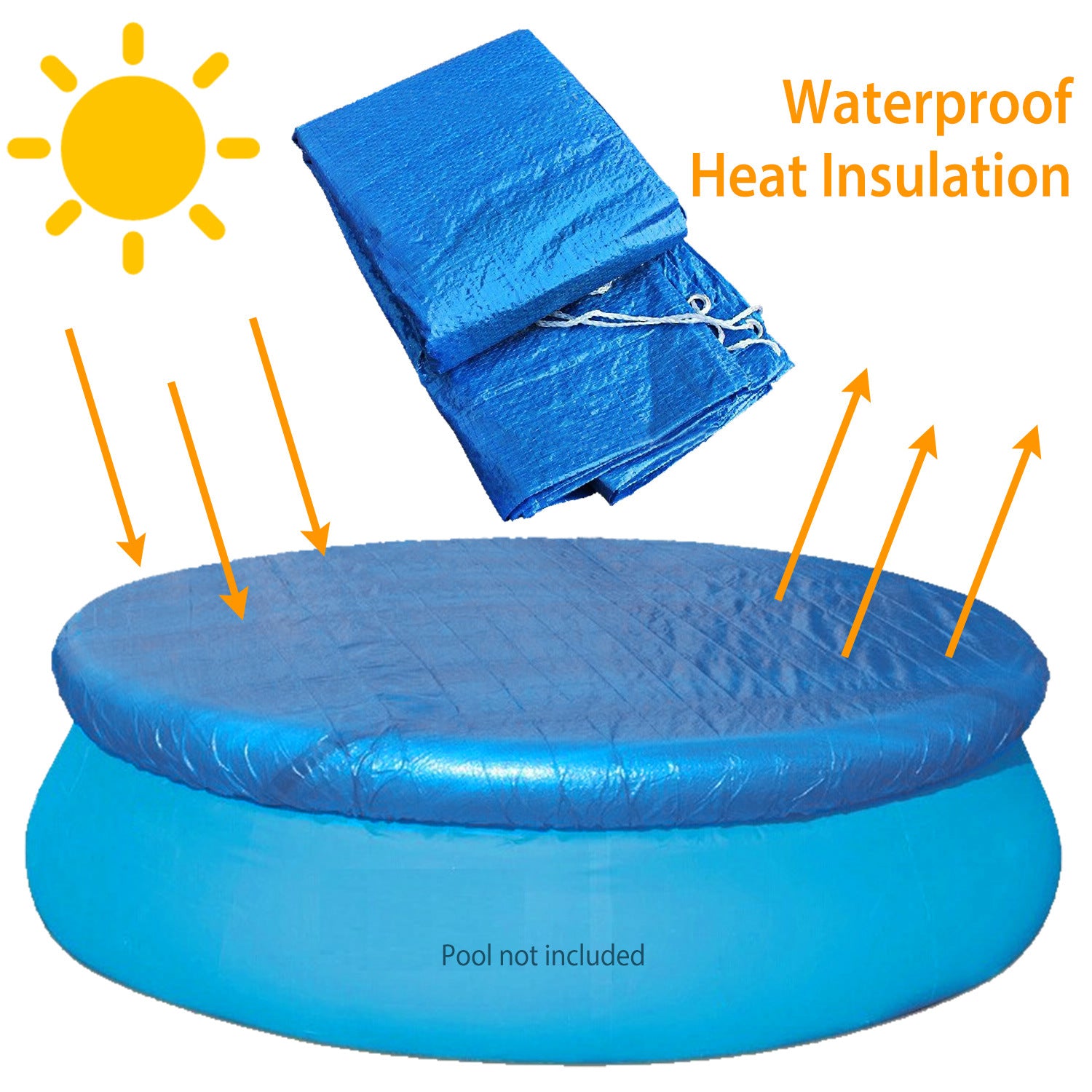 Swimming Pool Cover Protector Dustproof Waterproof Paddling Pool Cover