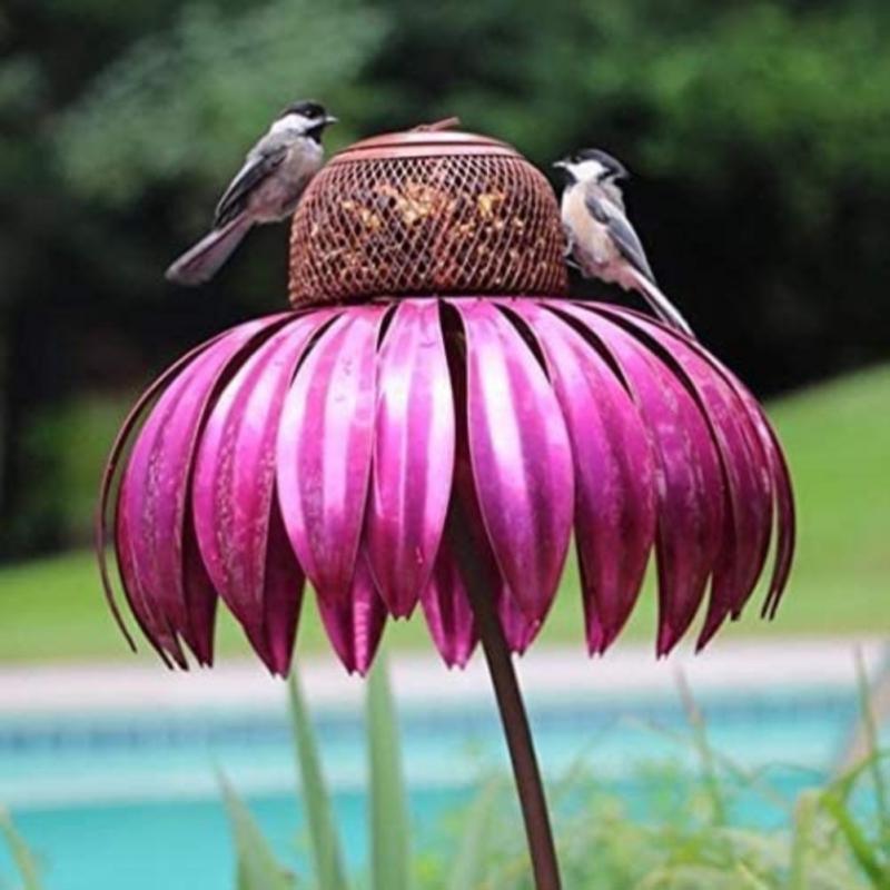 Pink Coneflower Bird Feeder