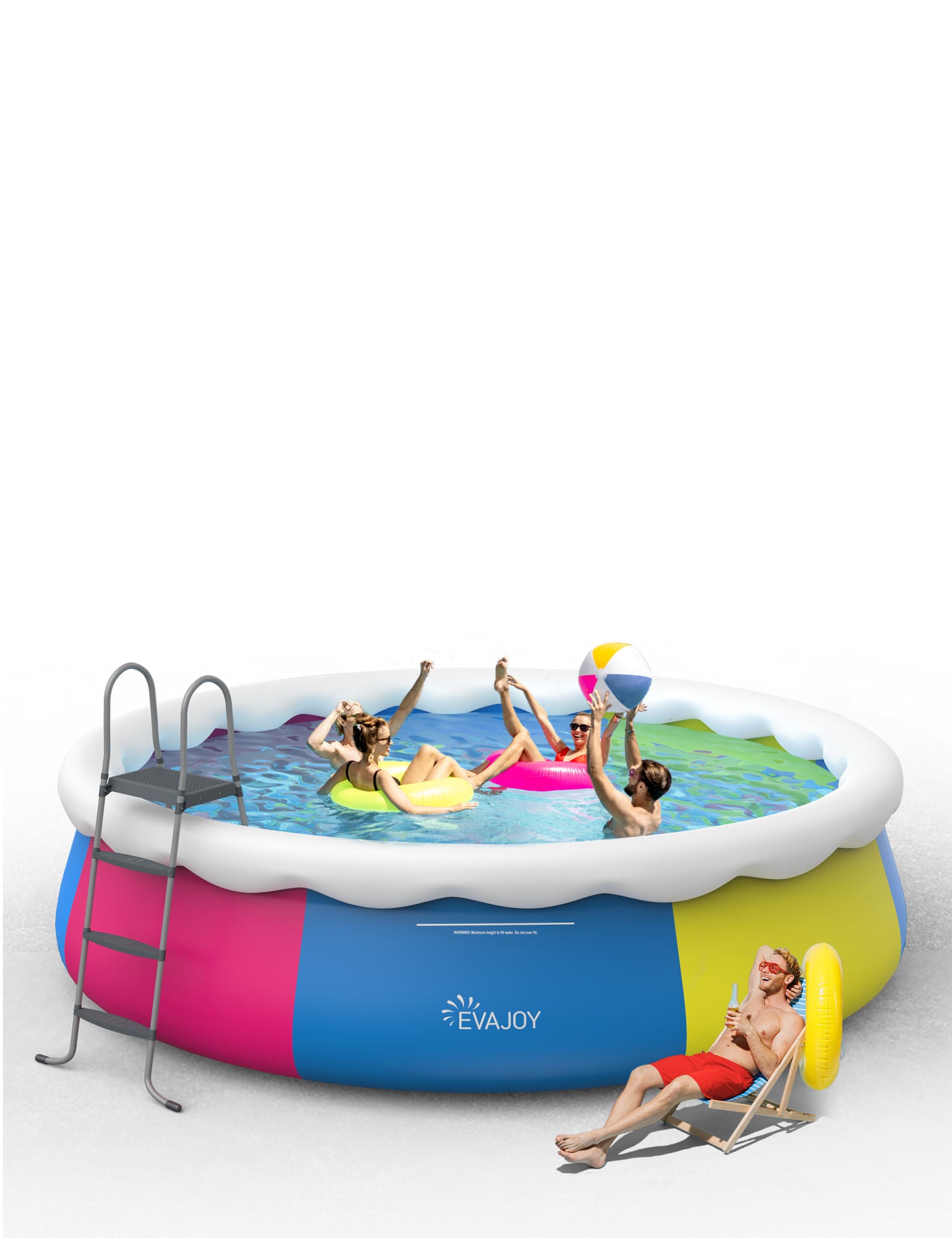 Inflatable Top Ring Swimming Pools 18ft*48in Round Pool Include Filter Pump Include Filter Pump Blue