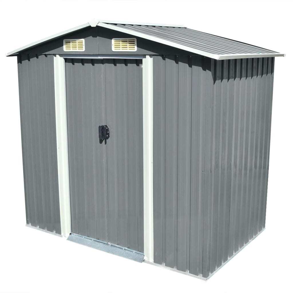 Garden Storage Shed Gray Metal 80.3