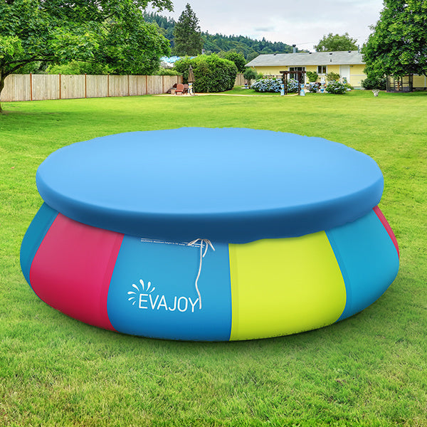 10ft ×30in Above Ground Pool Easy Set, Blow Up Pool Kiddie Pool Inflatable Top Ring Swimming Pools for Adults Family Backyard Outdoor with Pool Cover