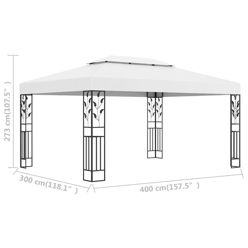 Gazebo with Double Roof 118.1