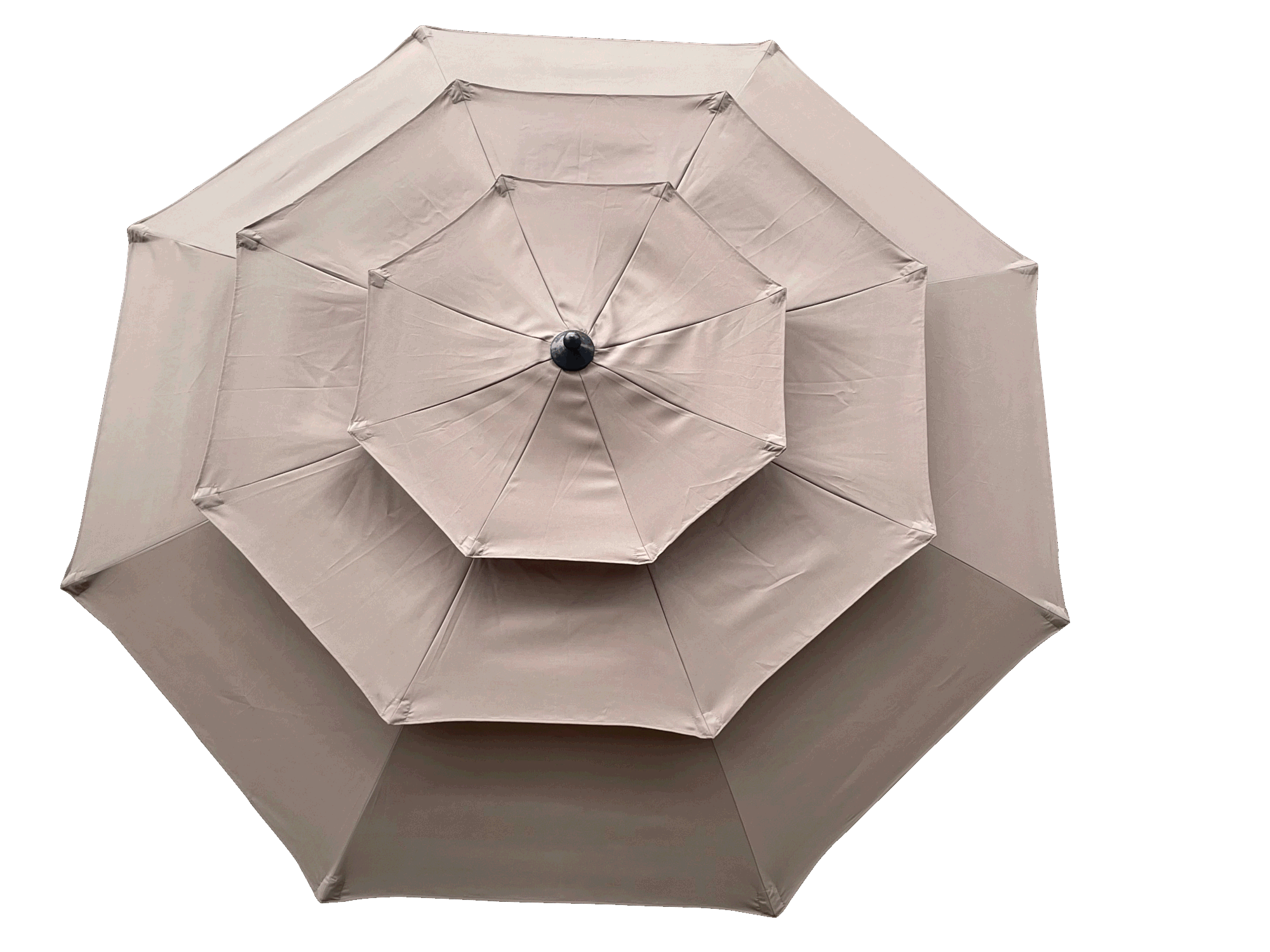 9Ft 3-Tiers Outdoor Patio Umbrella with Crank and tilt and Wind Vents for Garden Deck Backyard Pool Shade Outside Deck Swimming Pool