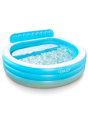 Full-Sized Inflatable Swimming Family Pool with Seats, 88