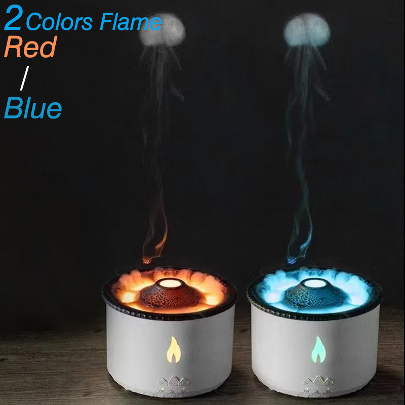 Volcanic Flame Aroma Diffuser Air Humidifier Essential Oil Diffusers Smoke Ring Volcano Eruption Fragrance Machine Indoor Gifts