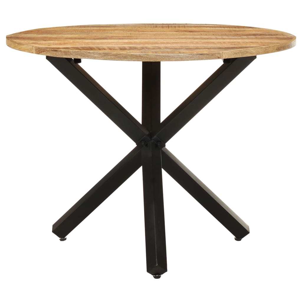 Dining Table Round 39.4"x39.4"x29.5" Rough Mango Wood