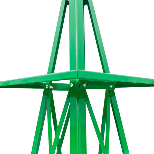 8FT Weather Resistant Yard Garden Windmill Green