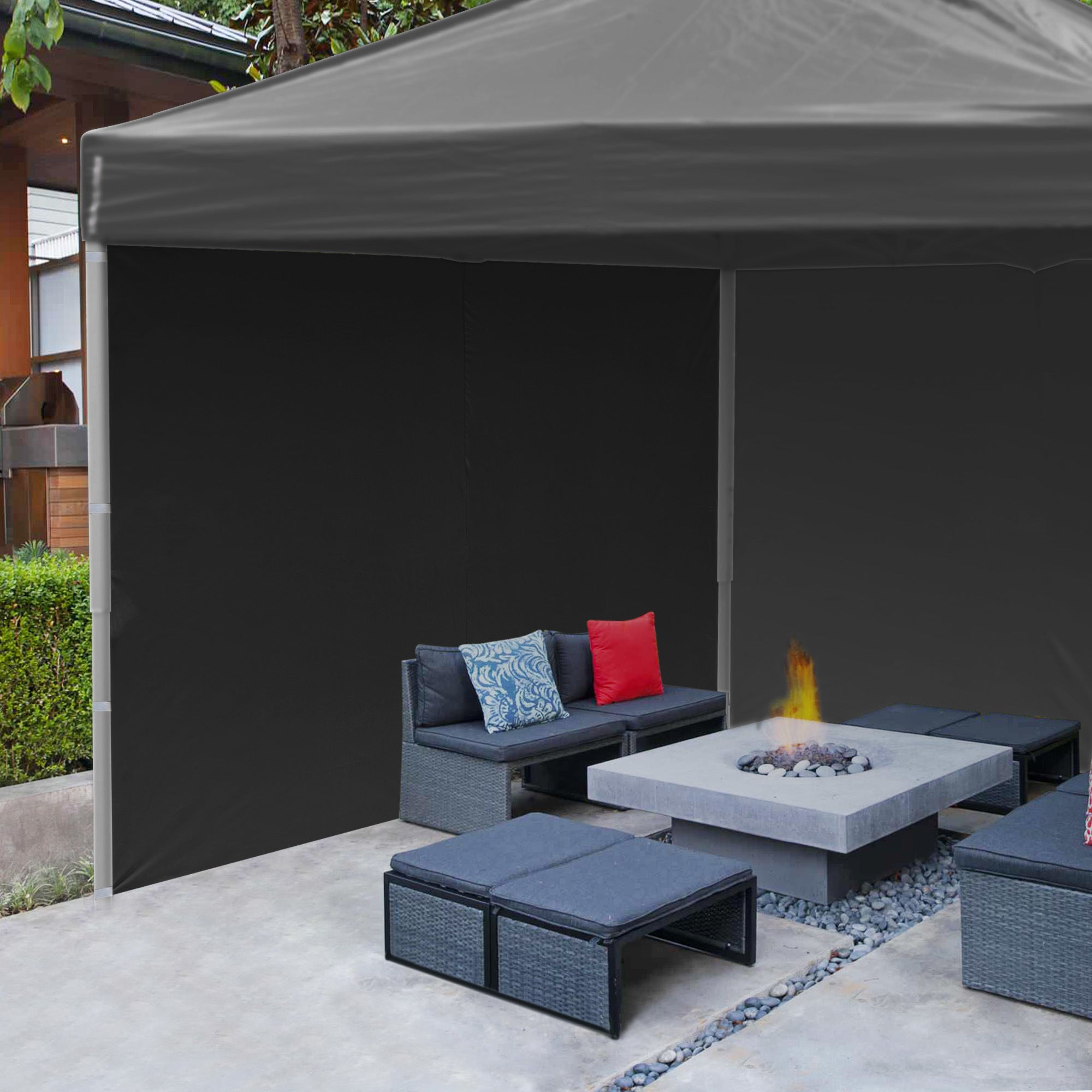 10x10ft EZ Canopy Gazebo Side Wall/Black