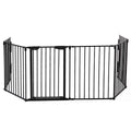 Metal Baby Playpen Fireplace Safety Fence;  Extra Wide Barrier Gate for Indoor Baby/Pet /Christmas Tree XH