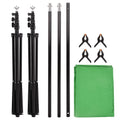 6.56 x 9.85ft Green Screen Backdrop Stand Kit, Photography Background Support Stand with Carrying Bag for Photo Video Studio YouTube Streaming Equipment Video Gaming