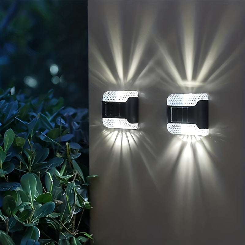 1pc Solar Up And Down Wall Lights; Outdoor Waterproof LED Step Light; Solar Fence Lights For Outdoor Yard Garden Lawn Patio Courtyard Fences Driveway Pathway Decoration
