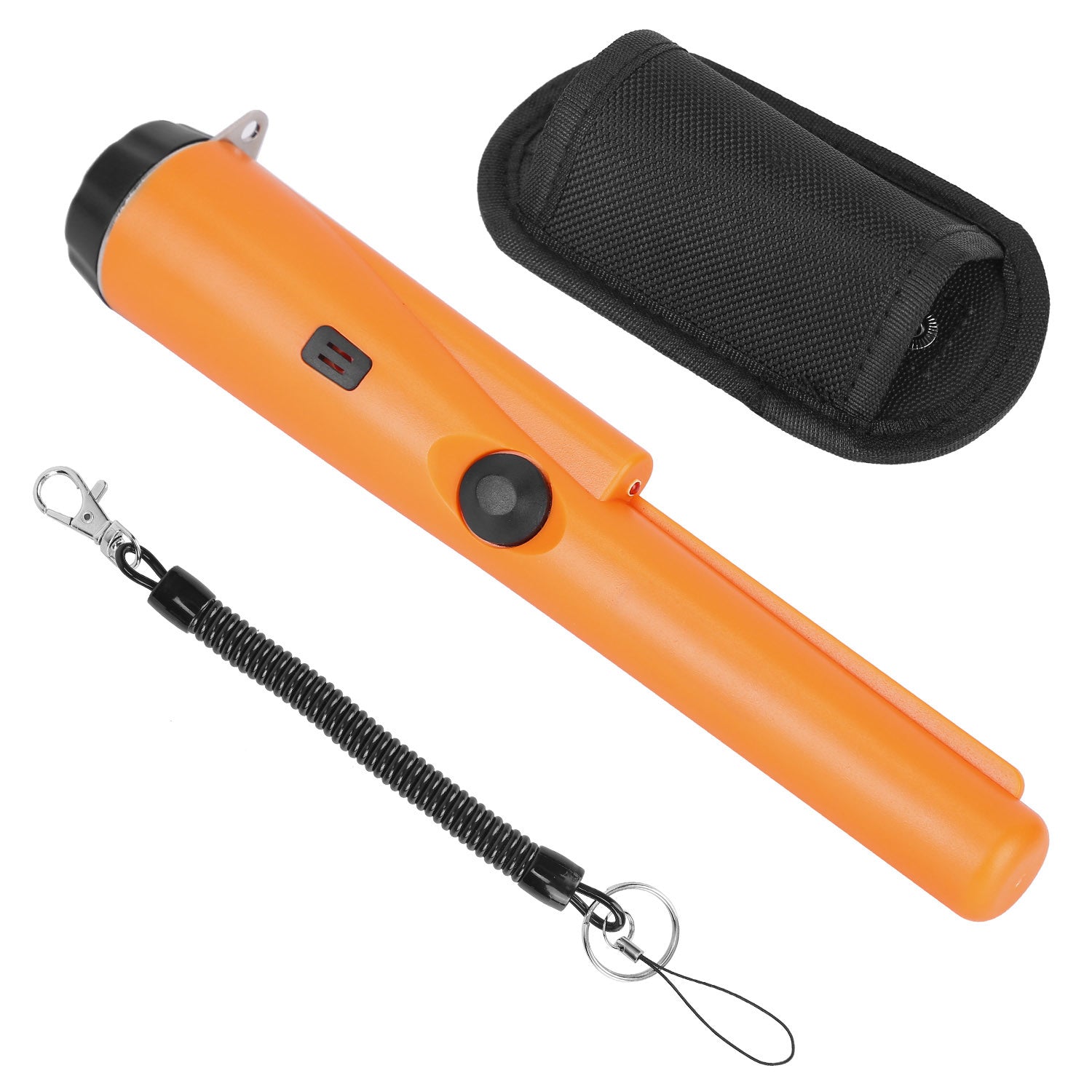 Metal Detector Pinpointer Handheld Pin Pointer Probe Wand Sensitive Gold Digger Hunter w/ Holster Retractable Hanging Wire