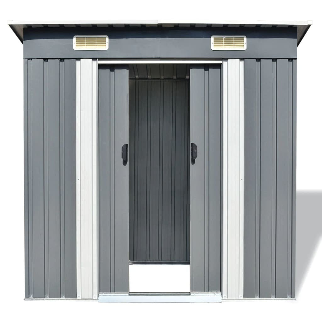 Garden Shed Gray Metal 74.8