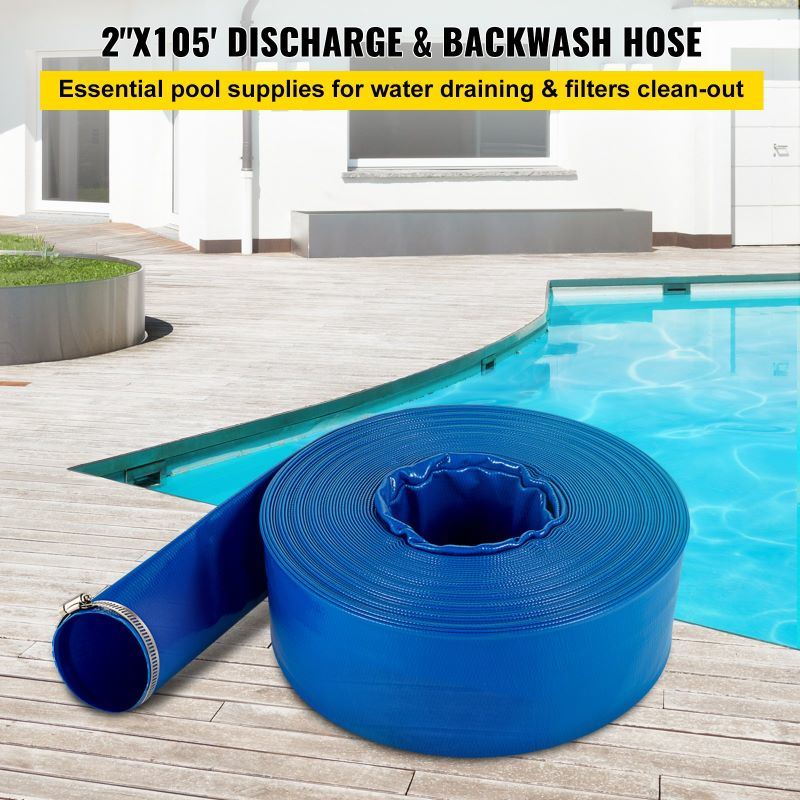 Swimming Pool Backwash Drain Hose PVC Fabric Flat Hose