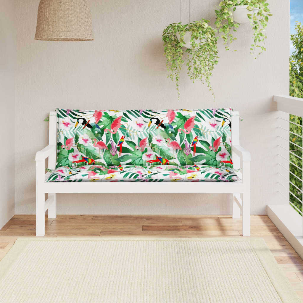 Garden Bench Cushions 2pcs Multicolor 59.1