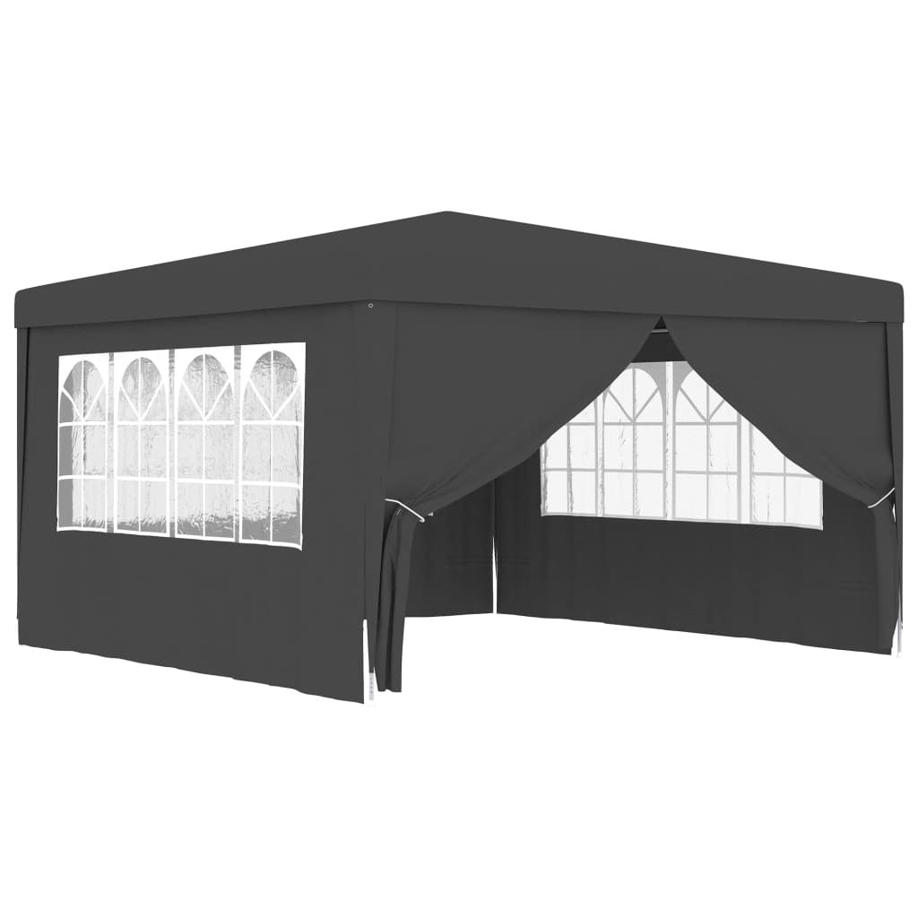 Professional Party Tent with Side Walls 13.1'x13.1' Anthracite 0.3 oz/ft²