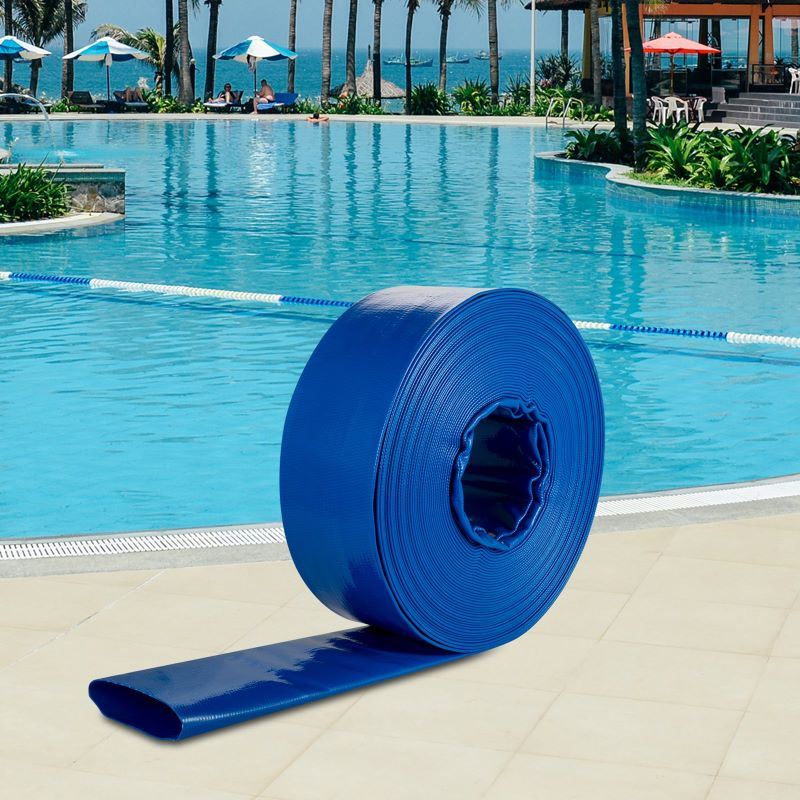 Swimming Pool Backwash Drain Hose PVC Fabric Flat Hose