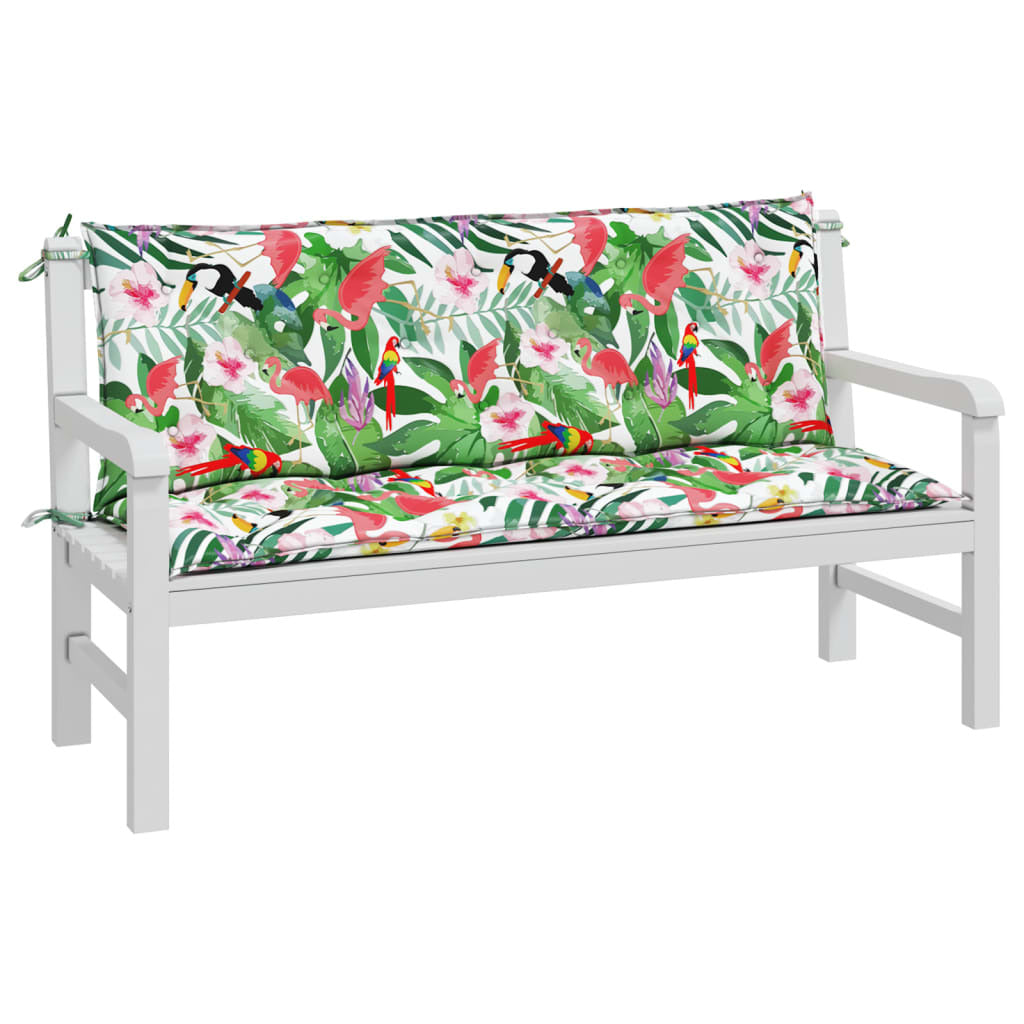 Garden Bench Cushions 2pcs Multicolor 59.1