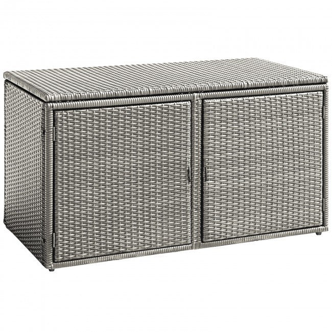 88 Gallon Garden Patio Rattan Storage Container Box