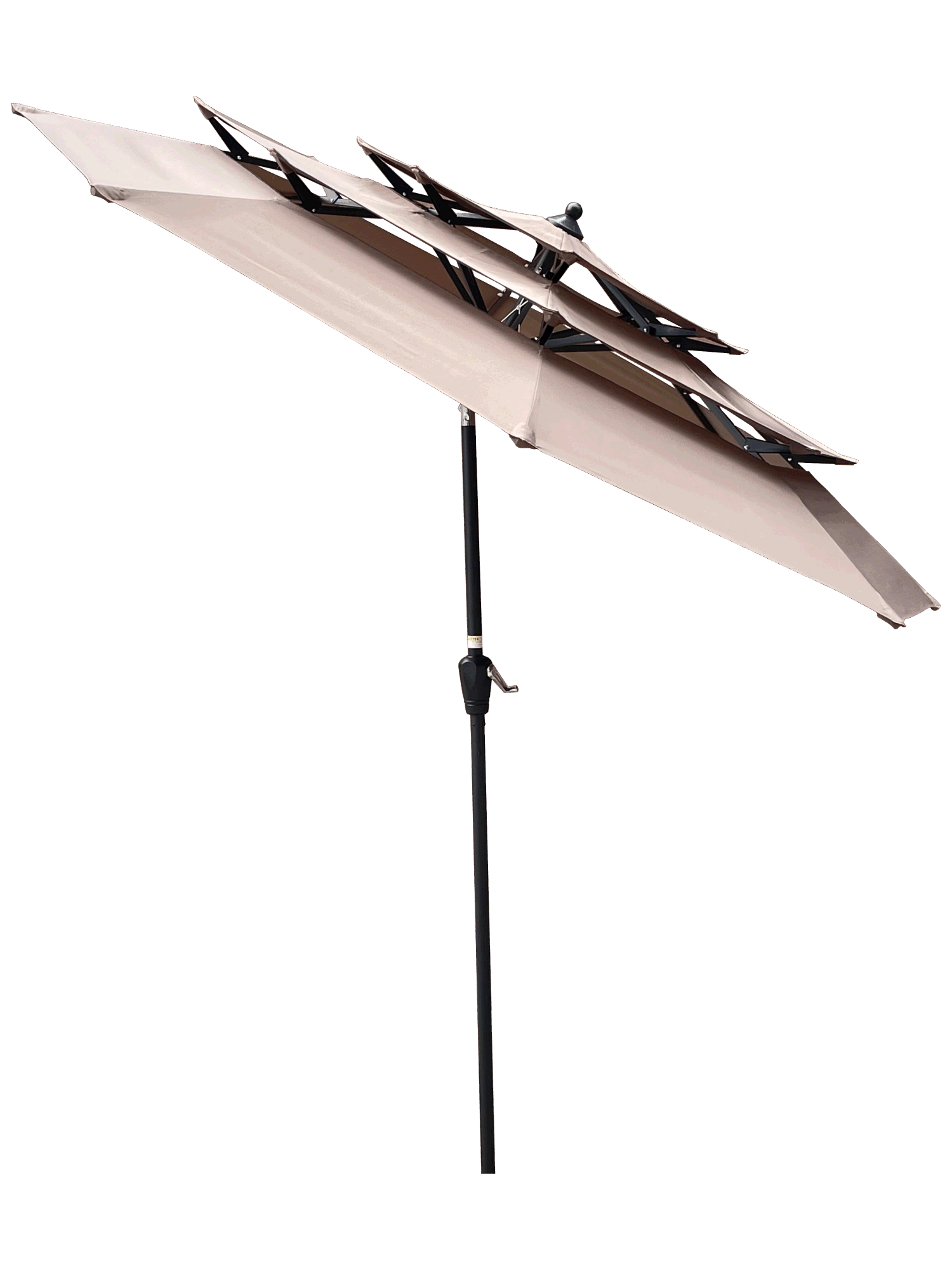 9Ft 3-Tiers Outdoor Patio Umbrella with Crank and tilt and Wind Vents for Garden Deck Backyard Pool Shade Outside Deck Swimming Pool