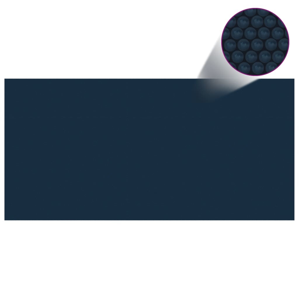 Floating PE Solar Pool Film 177.2"x86.6" Black and Blue