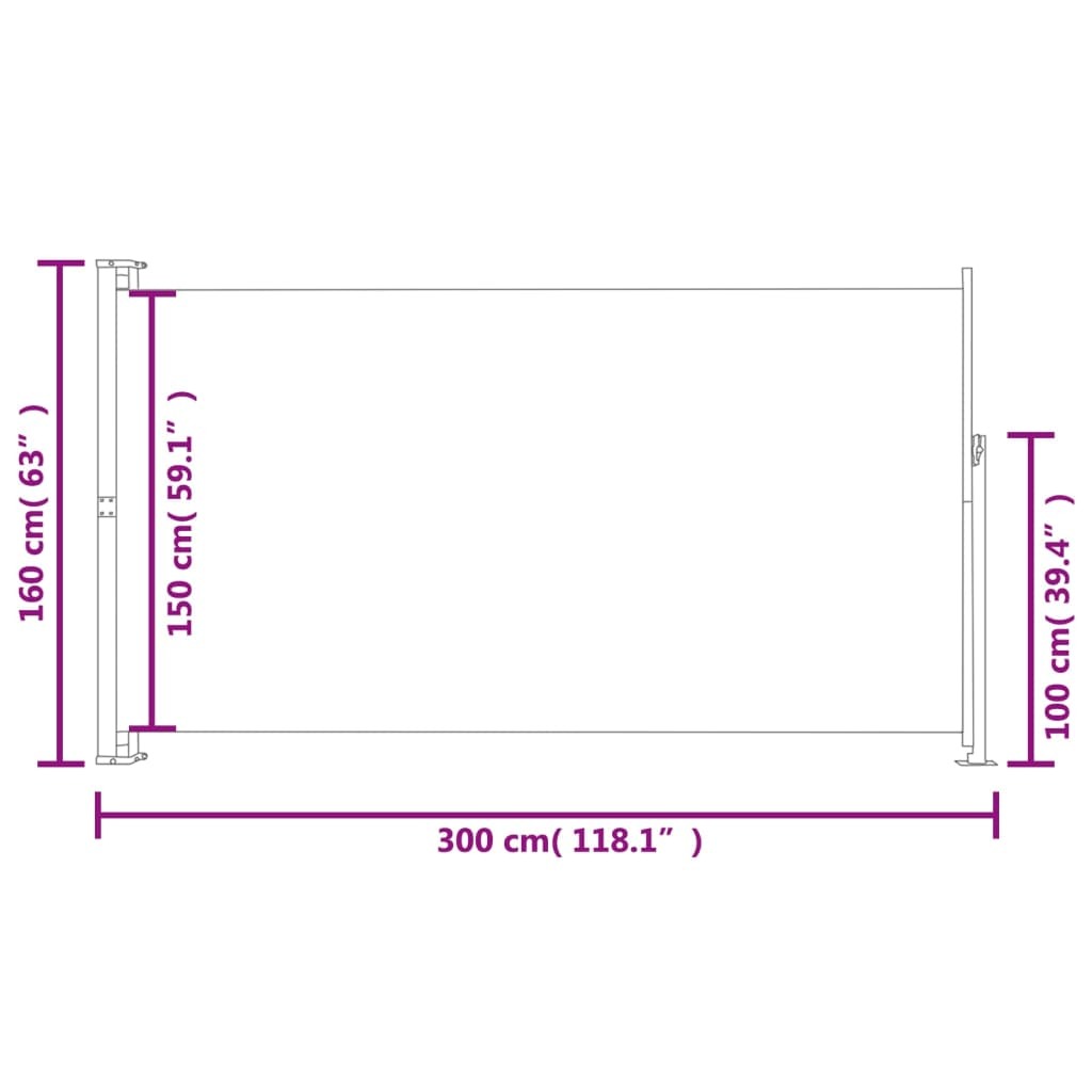 Patio Retractable Side Awning