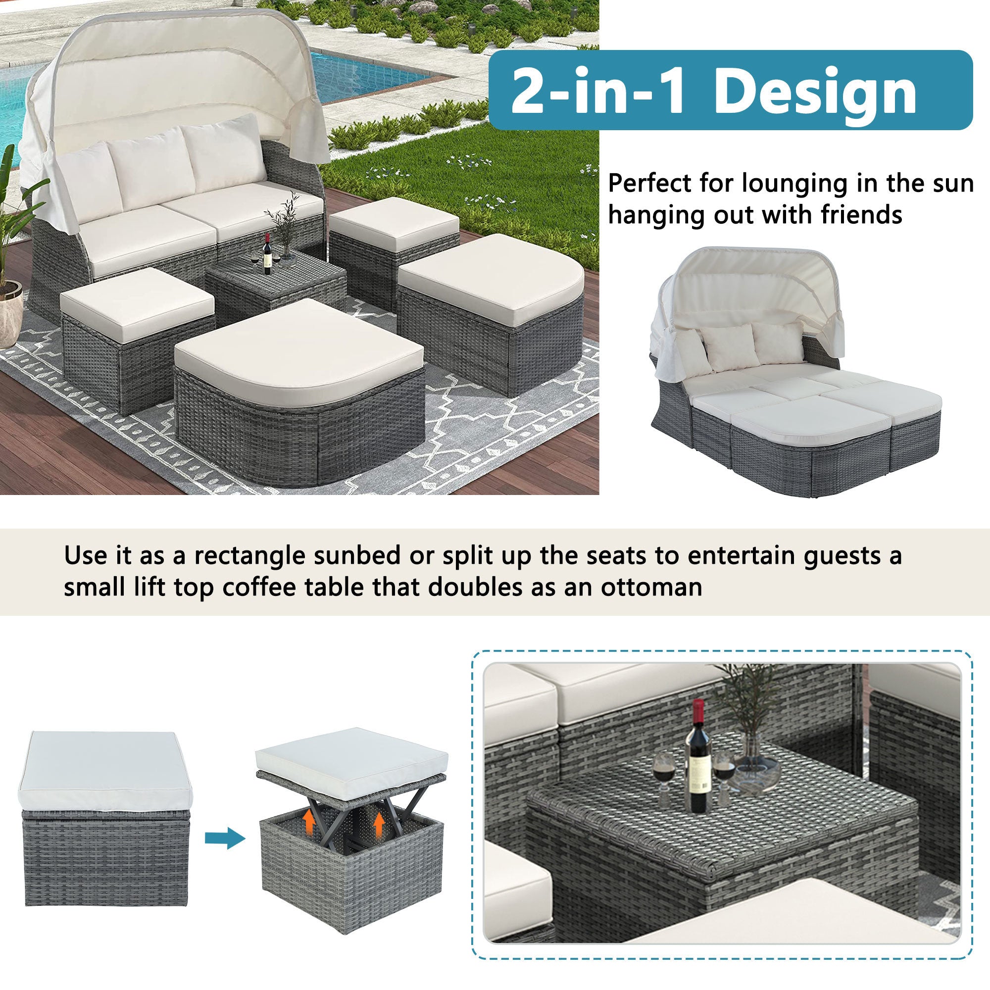 Set Daybed Sunbed