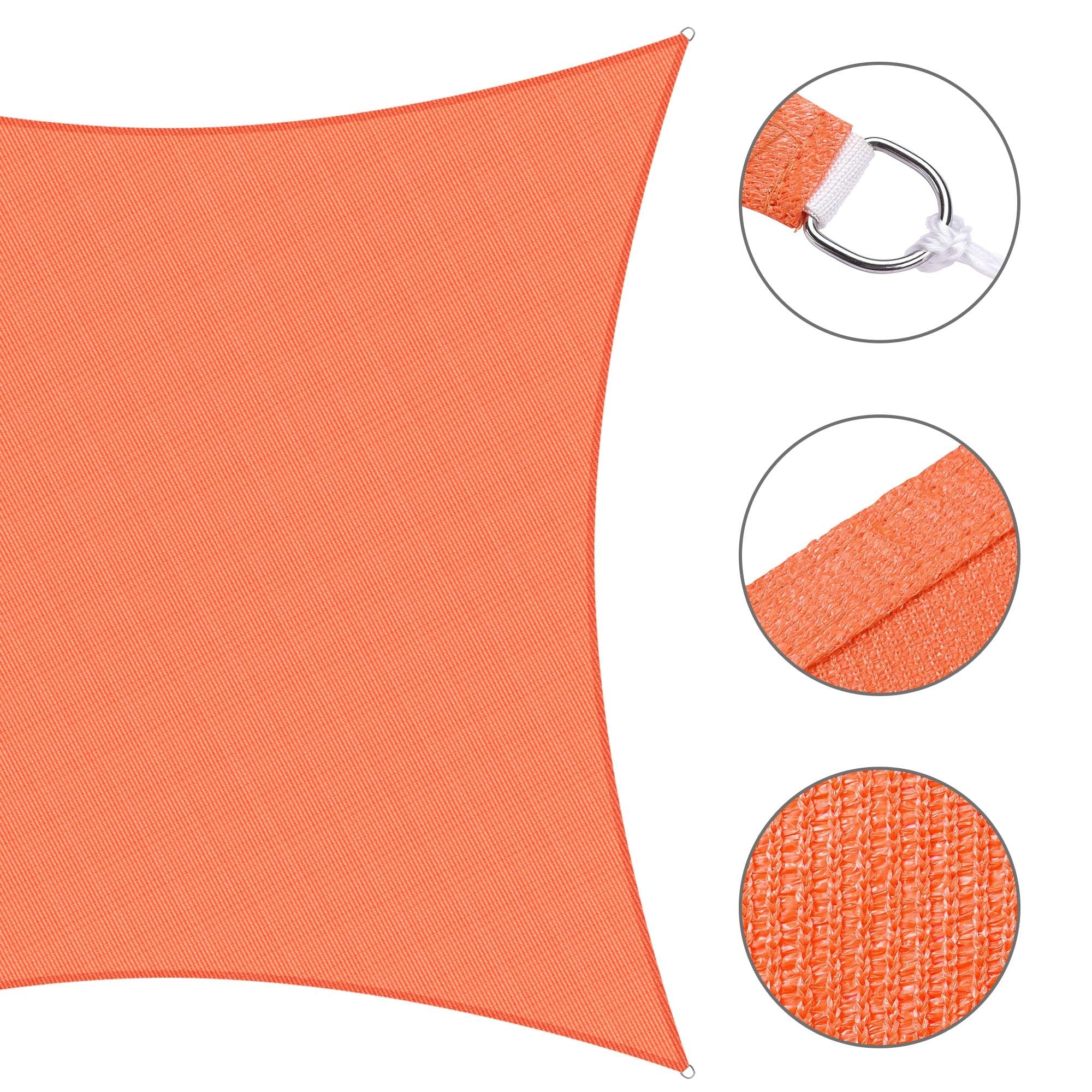 22'x23' Rectangle Sun Shade Sail/Bright Orange