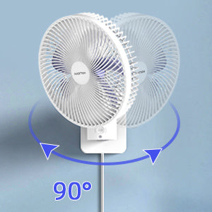 8' Small Wall Mount Fan with Remote Control;  90°Oscillating;  4 Speeds;  Timer;  Included 120° Adjustable Tilt;  High Velocity;  70Inch Cord;  for RV Bedroom Home Office Garage